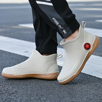 Wasserdichte kurze Gummistiefel – Beige