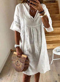 Fanira | Tunika Kleid für Damen – Weiß