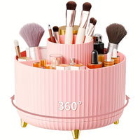 ElegantSpin 360° Drehbarer Organizer – Kosmetik Aufbewahrung – Hellrosa