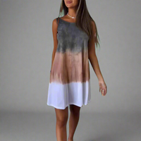 Welflinde | Stylisches Minikleid im angesagten Tie-Dye-Design – Dunkelgrau