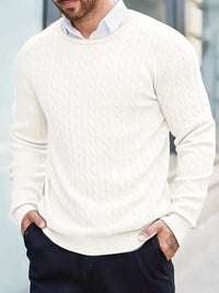 Jonty – Gestrickter Langarm Rollkragenpullover – Weiß