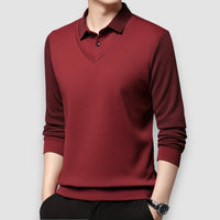 Lumier | Long Sleeve Polo Shirt – Rot