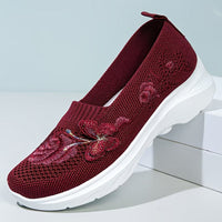 Ulyana - Gepolsterte orthopädische Wanderschuhe – Burgunder