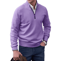 Pullover Herren Reißverschluss Winter | Warm Komfort – Lila