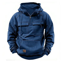 Nicol | Hochwertiger taktischer Kapuzenpullover für Herren – Bleu