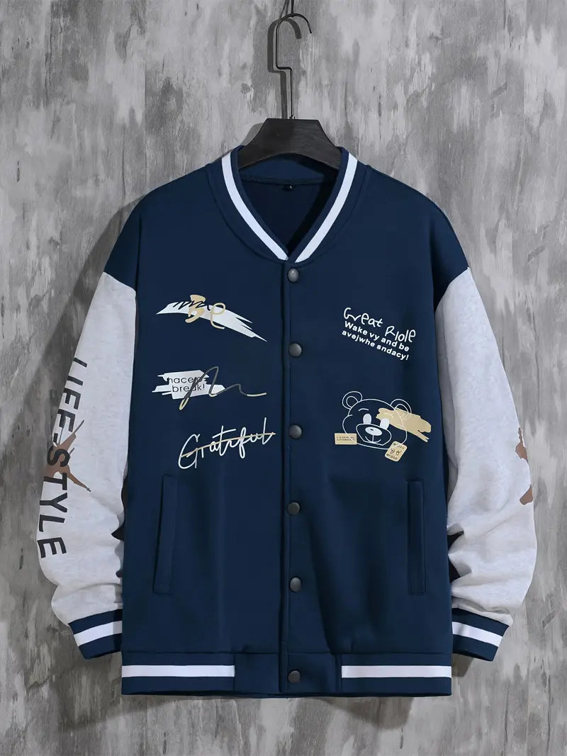 Coli | Collegejacke mit Hipster-Buchstabenmuster