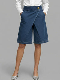 Berenice - Jeans-Wickel-Skort – Marine