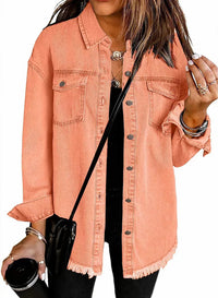 Helene™ | Zeitlose Jeansjacke für jeden Tag – Pfirsich