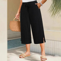 Bexara - Weite Bundfaltenhose – Schwarz