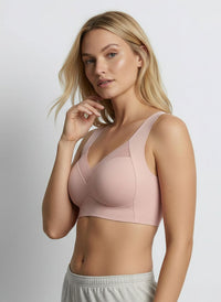 Nahtloser BH für Damen ohne Bügel mit guter Unterstützung – Rosa