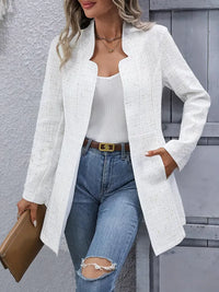 Liamorn | Luxuriöser Lagenblazer mit klassischem Revers für einen mühelosen Herbst-Style – Weiß