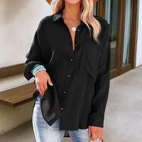 Annemarie™ | Lässige Bluse im Ibiza-Stil – Schwarz