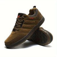 Herren Robuste Wander Schuhe | Schnüren – Helles Braun