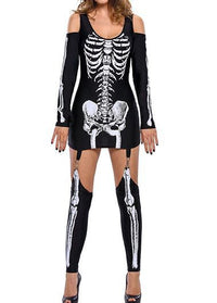 Skelett Druck Halloween Kostum – Bildfarbe