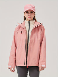 Damen Winter Skijacke | Outdoor mit Kapuze – Rosa