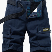 Lässige Cargo-Shorts für Herren mit Gürtel und Taschen – Marine