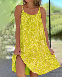 Valery - Farbenfrohes Damen Sommerkleid – Gelb
