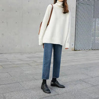 Nina | Trendiger Rollkragenpullover für Damen – Weiß