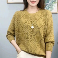 MARGIT - STRICKPULLOVER MIT RUNDAUSSCHNITT – Grün