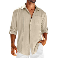 Felix | This Lässiges Herrenhemd im kubanischen Stil – Beige