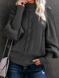 Tinsley – Lässiger Langarm Strickpullover – Grau