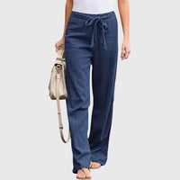 Elena | Moderne leichte Damenhose stilvoll – Dunkelblau