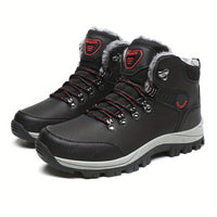 Winterschuhe Herren| Outdoor Schnürstiefel Mit Futter – Schwarz