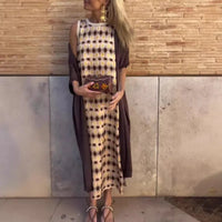 Emilia™| Maxikleid mit passender Weste – Braun