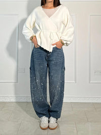 Gertrud | Diamant-Hose – Dunkelblau