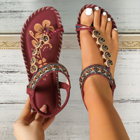 Trudy™ | Orthopädische Sandalen im Ibiza-Stil – Dunkelrot
