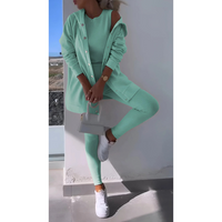 Damen Dreiteiliges Lounge Set | Bequeme – Cyan