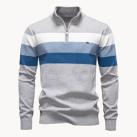 Burk Quarter Zip Pullover – Hellgrau