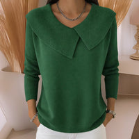 Jennifer™ | Strickpullover mit weichem Kragen – Grün