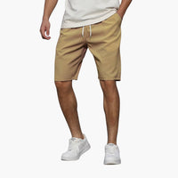 Lässige, knielange Herren-Sommer-Shorts mit Kordelzug – Khaki