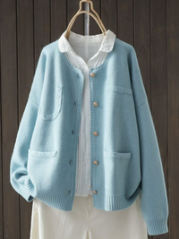 Marcella | Gestrickter Cardigan – Blau