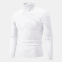 Larry | Stylischer Rollkragenpullover – Weiß