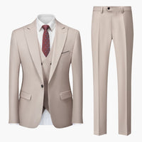 Eleganter Slim Fit Anzug - Herren 3-teilig für Business – Beige