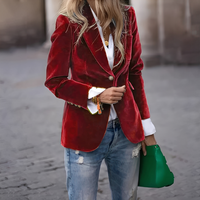 Lyliane - Bequeme Damenjacke mit Knöpfen – Rot