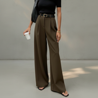 Marlene - Stylische Hose mit weitem Schnitt – Hellbraun