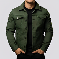 Maxwell - Traditionelle Männerjacke aus robustem Stoff – Oliv