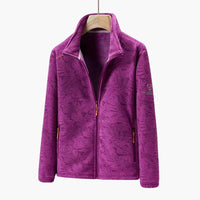 Unisex-Jacke mit Reißverschluss und Seitentaschen – Dunkelviolett