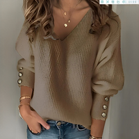 Beck - Schicker Pullover mit V-Ausschnitt – Khaki