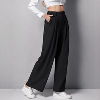 Montana - Bequeme Hose mit weitem Bein – Schwarz