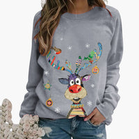 Elina | Weihnachtspullover – Grau