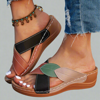 Nina | Handgefertigte Keilsandalen aus hochwertigen Materialien – Schwarz