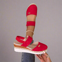 Gitta | Keilsandalen in Übergröße – bequem und vielseitig – Rot