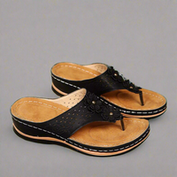 Ursaline | Orthopädische Retro-Sandalen – Schwarz