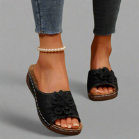 Venlind | Elegante Keil-Sandalen für den Sommer – Schwarz