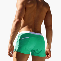 Kurze Badehose für Herren – Enganliegend mit Kordelzug – Verde