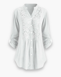 Damen Elegante Lange Bluse | Blusen – Weiß